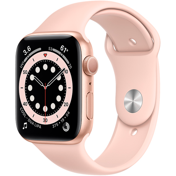 Смарт-часы Apple Watch Series 6 44mm Aluminium Case Gold with Sport Band Pink Sand