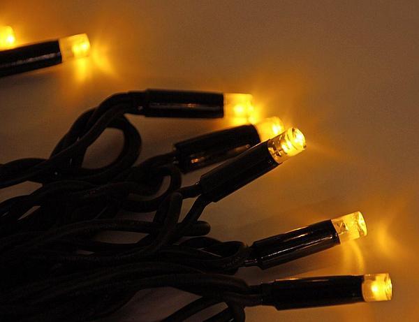 Гирлянда "Классика", черный провод, теплый свет, 30м, 200LED