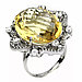 Роскошное кольцо с крупным натуральным Цитрином, фото 3