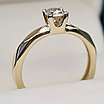 Золотое кольцо с бриллиантами 0.23Сt SI1/L, VG - Cut, фото 9