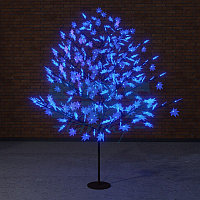 Светодиодное дерево "Клён", высота 2,1м, диаметр кроны 1,8м, синие светодиоды, IP 65, понижающий трансформатор