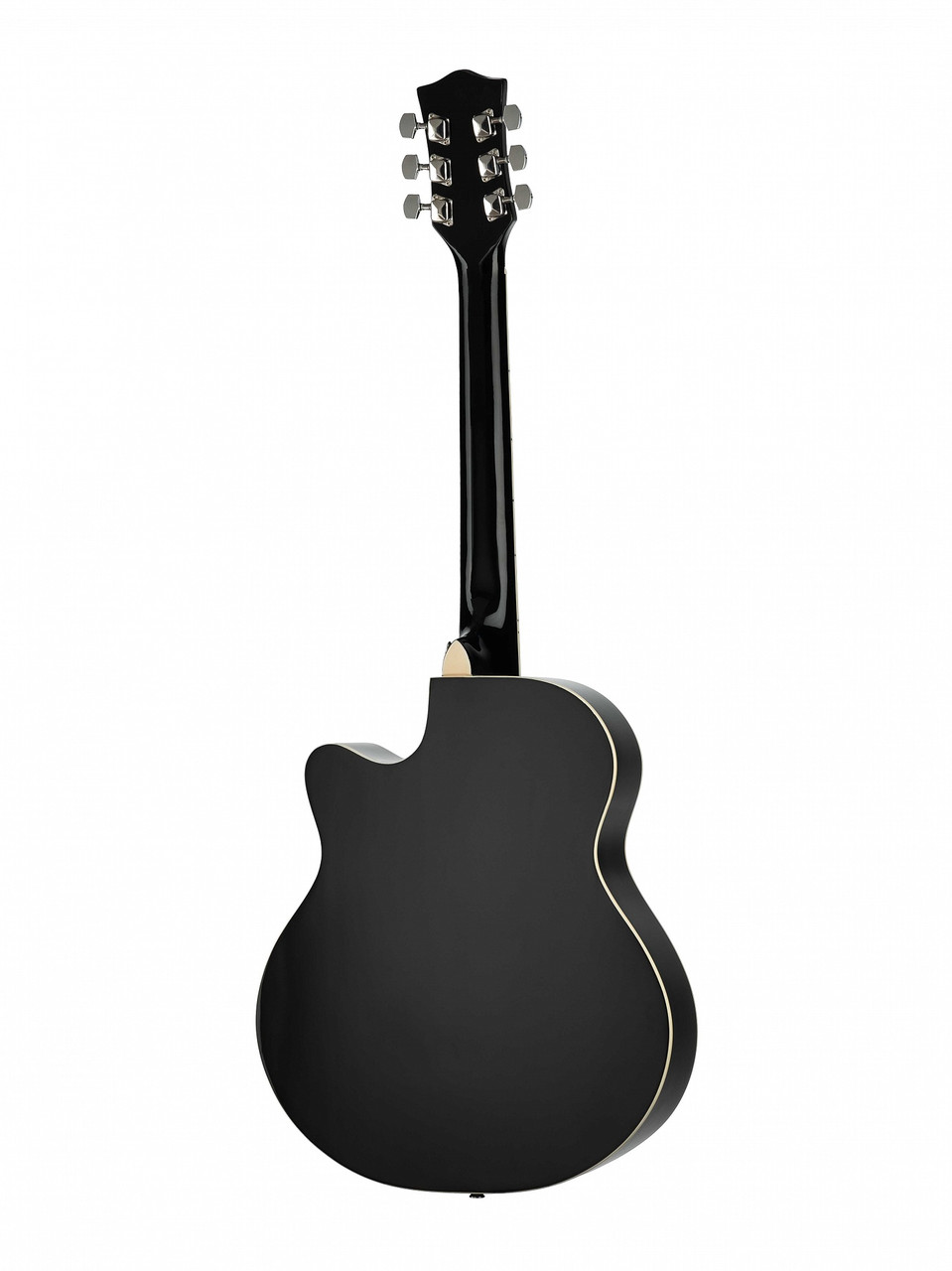 Акустическая гитара, черная, с вырезом, глянцевая Foix FFG-1039BK - фото 2 - id-p75123902