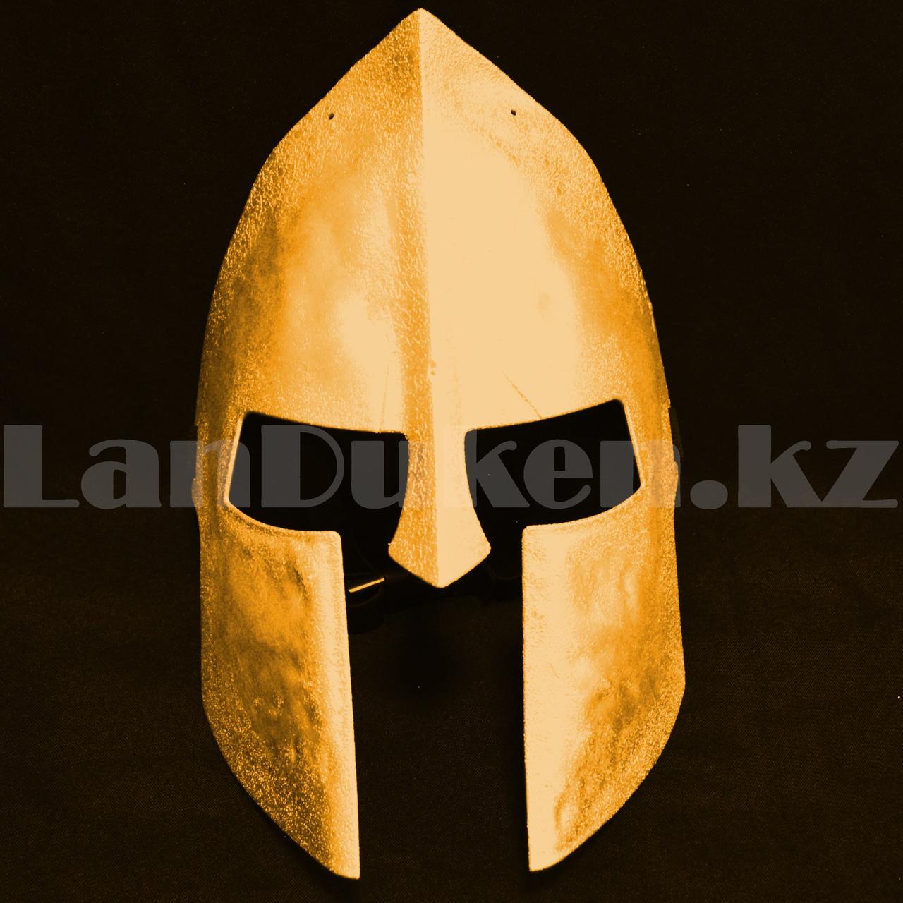 Маска гладиатора (маска спартанца) золотистая - фото 1 - id-p97102474