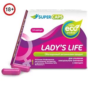 Возбуждающее средство для женщин "SuperCaps Lady's Life", 14 капсул