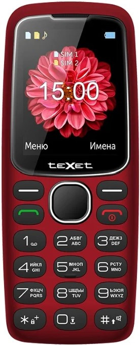 Мобильный телефон teXet TM-B307 красный