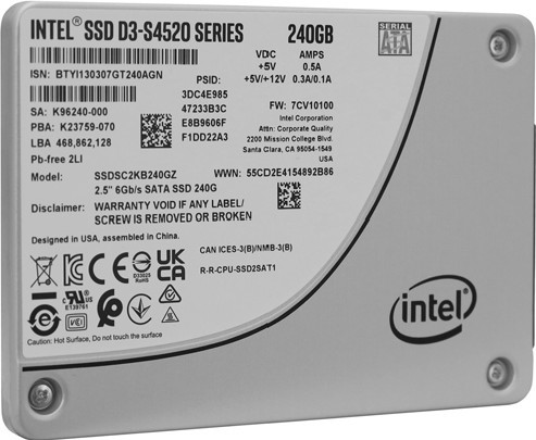Intel D3-S4520 SSDSC2KB240GZ01 240Gb - фото 1 - id-p97107565