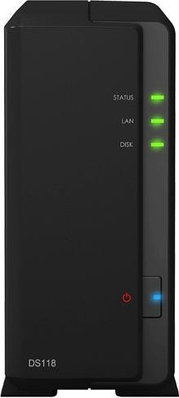 Сетевое хранилище Synology DiskStation DS118 черный