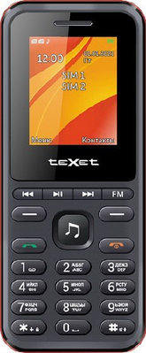 Мобильный телефон teXet TM-316 черный-красный