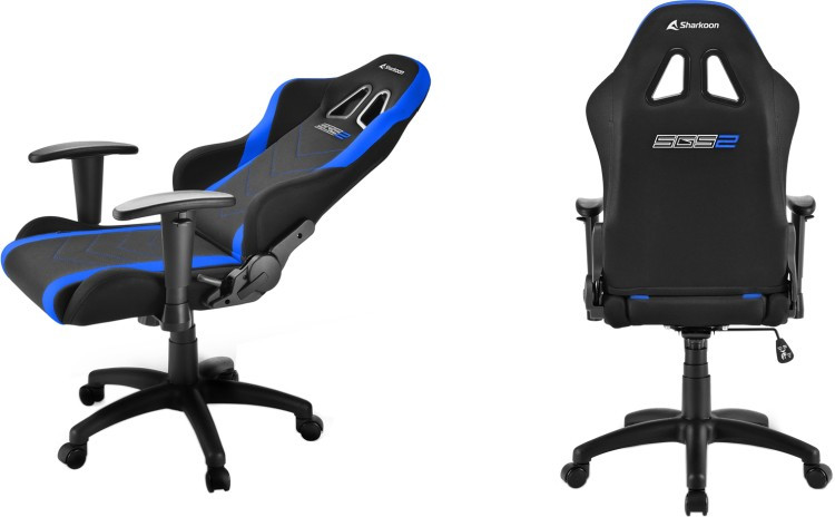 Игровое кресло Sharkoon Skiller SGS2 Jr. черный-синий - фото 3 - id-p97106879