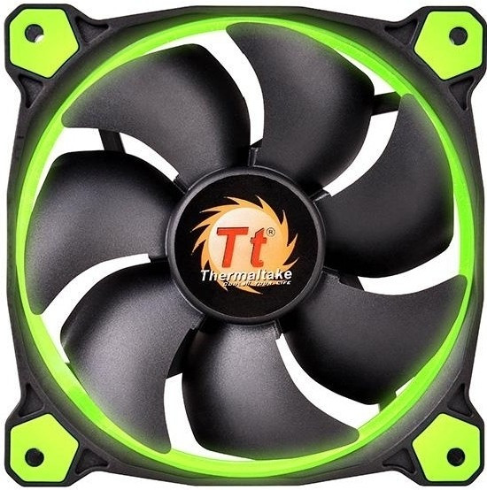 Кулер Thermaltake Riing 12 LED Radiator Fan 3 Pack зеленый - фото 2 - id-p97106922