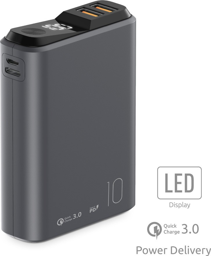 Внешний аккумулятор OLMIO 10000 mAh черный - фото 1 - id-p97107917