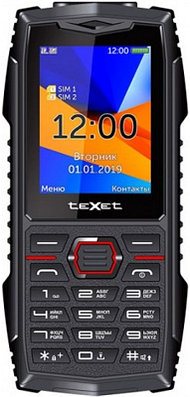 Мобильный телефон teXet TM-519R черный-красный