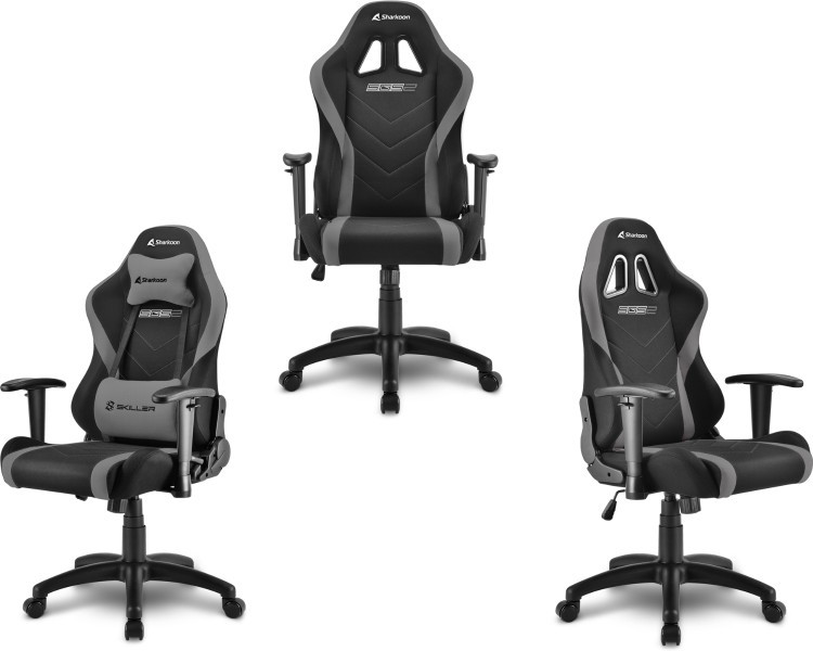 Игровое кресло Sharkoon Skiller SGS2 Jr. черный-серый - фото 2 - id-p97107273