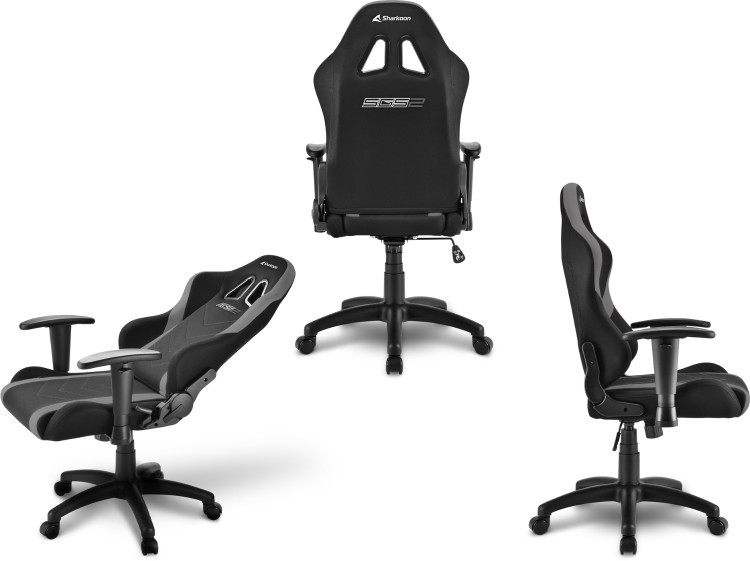 Игровое кресло Sharkoon Skiller SGS2 Jr. черный-серый - фото 3 - id-p97107273