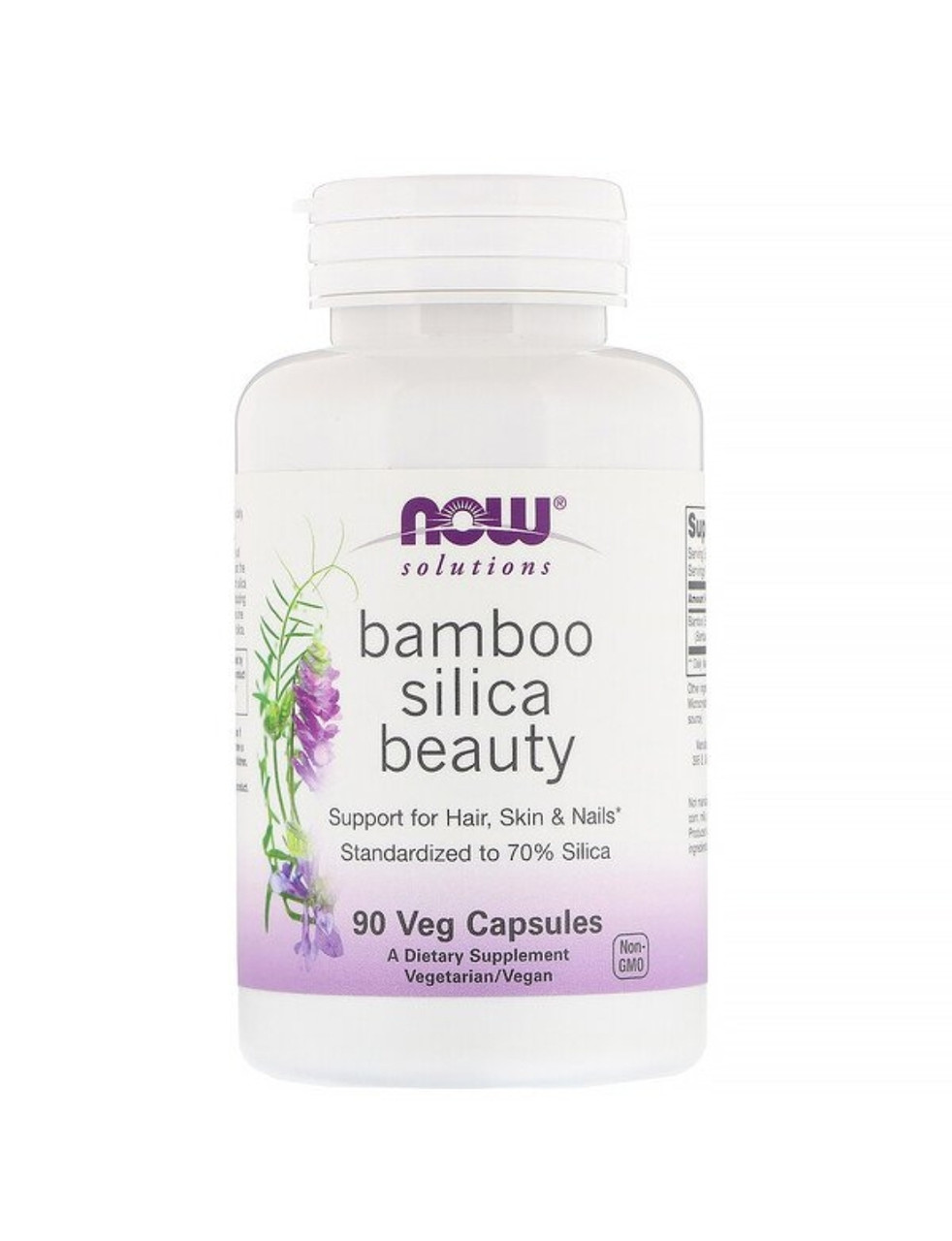 Now foods Solutions, кремний из бамбука для красоты волос, кожи и ногтей, 90 растительных капсул - фото 1 - id-p97122552