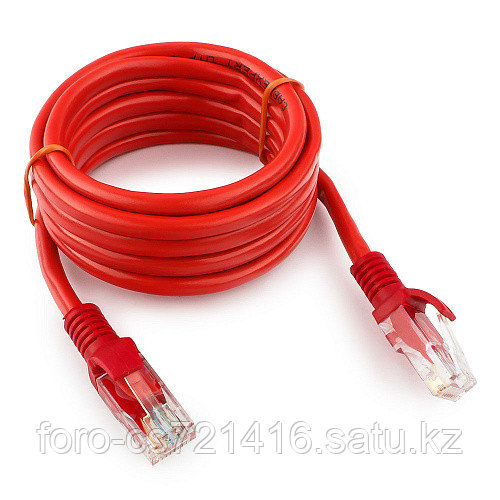 Патч-корд UTP Cablexpert PP12-2M/R кат.5e, 2м, литой, многожильный (красный)
