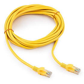 Патч-корд UTP Cablexpert PP12-5M/Y кат.5e, 5м, литой, многожильный (жёлтый)