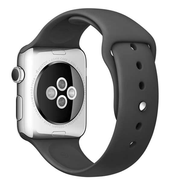 Ремешок для смарт-часов Apple Watch 42mm, Sport Band XL, фторэластомер, Black - фото 2 - id-p97128048