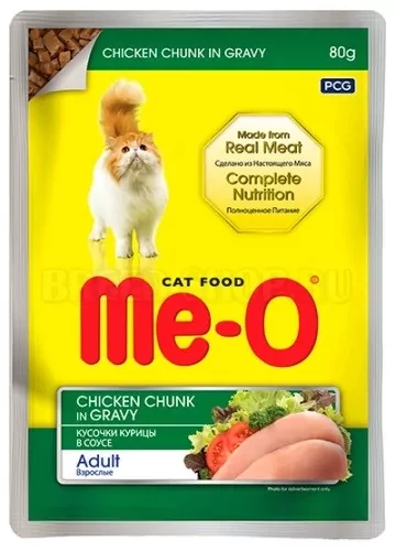 Кошачий корм Ме-О Сардина с курицей и рисом, пауч - фото 1 - id-p97128333