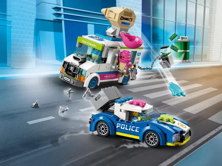 LEGO City 60314 Погоня полиции за грузовиком с мороженым, конструктор ЛЕГО - фото 1 - id-p97129347