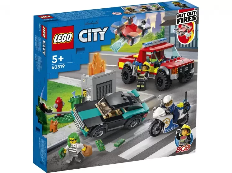 LEGO City 60319 Пожарная бригада и полицейская погоня, конструктор ЛЕГО - фото 2 - id-p97129482