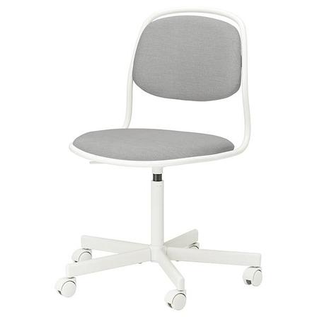Стул ОРФЬЕЛЛЬ белый/Висле светло-серый ИКЕА, IKEA, фото 1