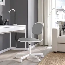 Стул ОРФЬЕЛЛЬ белый/Висле светло-серый ИКЕА, IKEA, фото 2