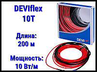 Двухжильный нагревательный кабель DEVIflex 10T - 200 м. (DTIP-10, длина: 200 м., мощность: 1990 Вт)