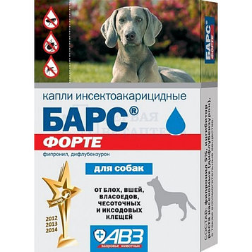 Барс Форте Капли от блох и клещей для собак