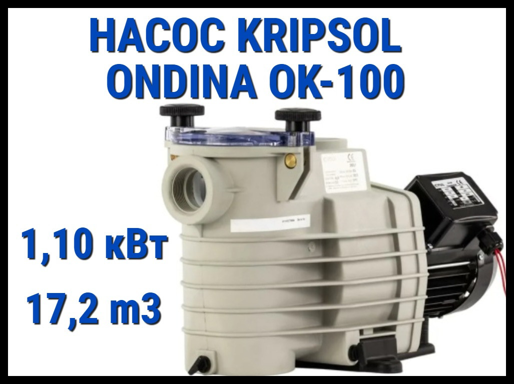 Насос для бассейна Kripsol Ondina OK-100 c префильтром (Производительность 17,2 м3/ч) - фото 1 - id-p97130983