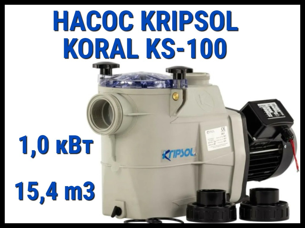 Насос для бассейна Kripsol Koral KS-100 c префильтром (Производительность 15,4 м3/ч)