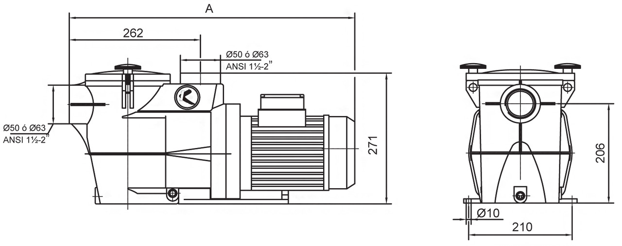 Насос для бассейна Kripsol Koral KS-100 c префильтром (Производительность 15,4 м3/ч) - фото 7 - id-p97130992