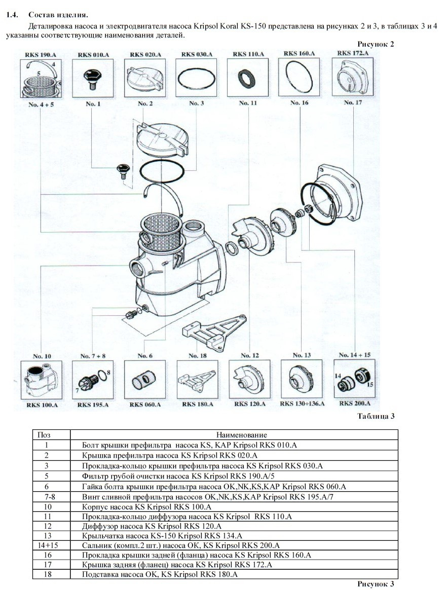 Насос для бассейна Kripsol Koral KS-300 c префильтром (Производительность 29,5 м3/ч) - фото 10 - id-p97131017