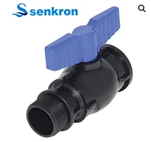 Кран ПЭ шаровый 63  ВН / НР резьба Senkron