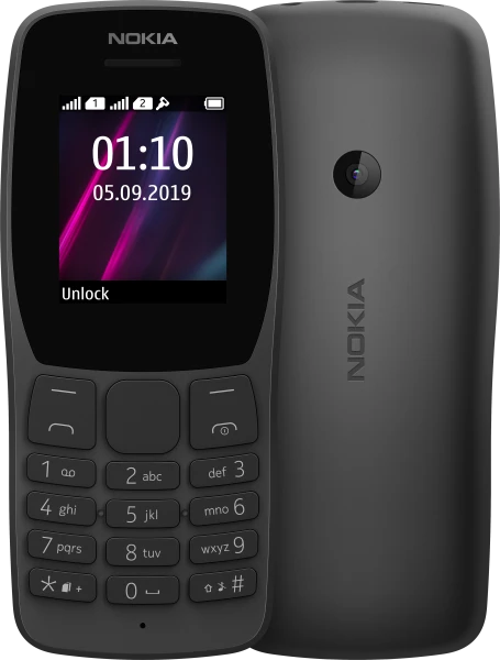 Nokia TA-1386 телефон NOKIA 110 DS, LTE + GSM/GPRS/WCDMA, 2 SIM-карты, черный