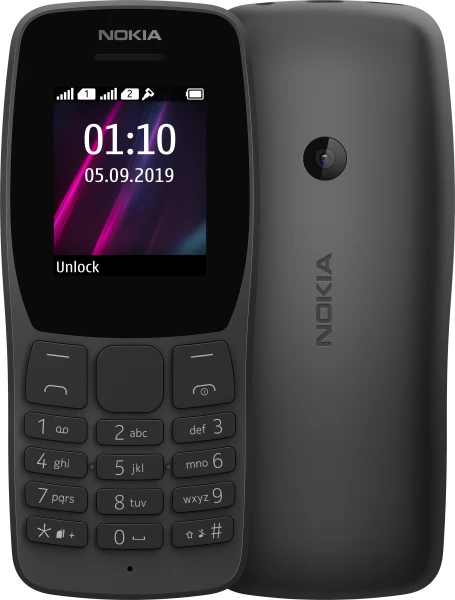 Nokia TA-1386 телефон NOKIA 110 DS, LTE + GSM/GPRS/WCDMA, 2 SIM-карты, черный - фото 1 - id-p97133186