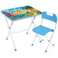 Комплект детской мебели Ника с подножкой Умничка1 (стол 58*60*45см+стул)