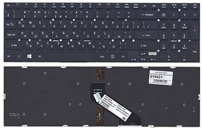 Клавиатура для ноутбука Acer Aspire 5830T, RU, черная, с подсветкой