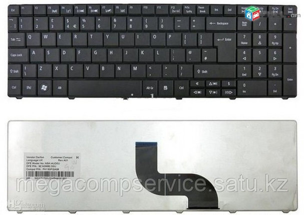 Клавиатура для ноутбука Acer Aspire 5741G (совместима с 5810T), RU, черная, фото 2