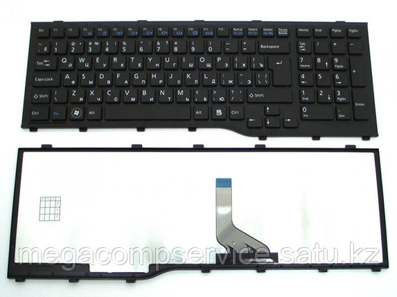 Клавиатура для ноутбука Fujitsu Lifebook AH532, RU, рамка, черная, фото 2