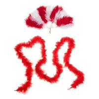 Карнавальный набор «Красотка», 2 предмета: шарф, веер, цвет красный