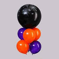 Букет из шаров «Хеллоуин паутина», цвет фиолетовый, оранжевый, набор 7 шт.