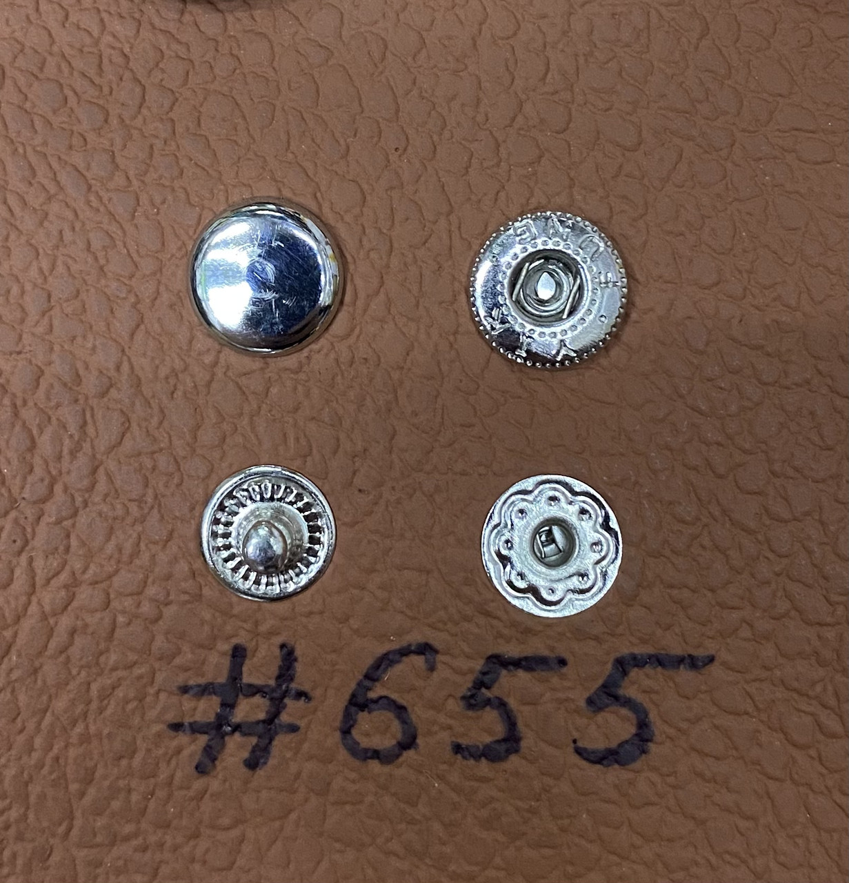 Кнопки #655 - 9,5mm Серебро 100шт