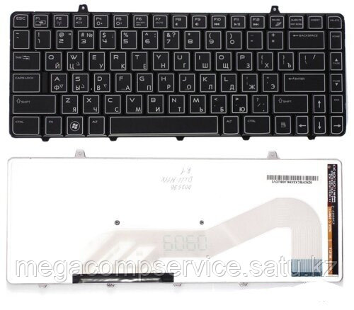 Клавиатура для ноутбука Dell Alienware M11x/ R2/ R3, RU, подсветка, черная