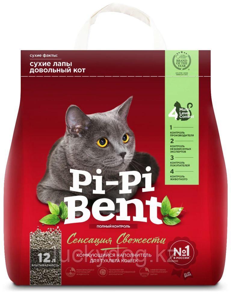 Pi Pi Bent 5кг (12л) СЕНСАЦИЯ СВЕЖЕСТИ наполнитель комкующийся для туалета кошек - фото 2 - id-p75659676