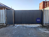 Откатные уличные ворота стандартных размеров в алюминиевой раме с заполнением сэндвич-панелями SLG-S, фото 8
