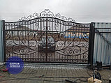 Откатные уличные ворота стандартных размеров с заполнением профлистом REVOLUTION-SLS, фото 8