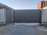 Откатные уличные ворота в алюминиевой раме с заполнением сэндвич-панелями SLG-A, фото 10