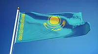 Государственный Флаг Казахстана РК 1,5*3 м, политекс, шелкография