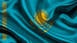 Флаг Республики Казахстан, размер 5*10 м, политекс, шелкография